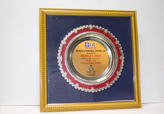 LIC - Achieved the MDRT criteria in 2015
