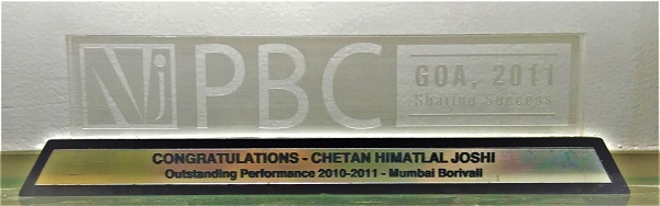 NJ - Achieved the SHARING SUCCESS award in 2010-11