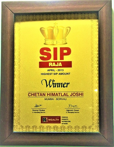 NJ - Achieved SIP RAJA AWARD in April 2013