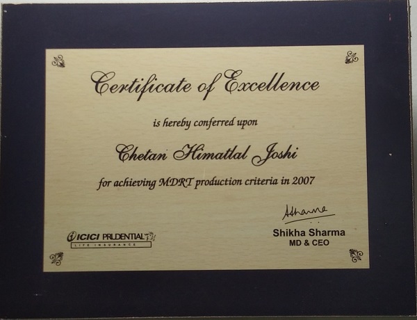 ICICI PRUDENTIAL - Achieving MDRT criteria 2007