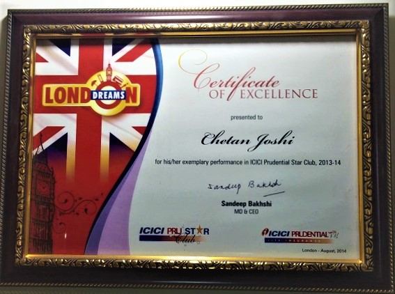 ICICI PRUDENTIAL- Qualifying for STAR CLUB 2013-14