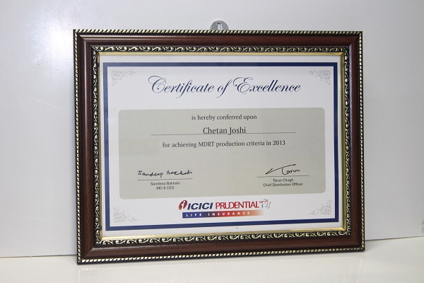 ICICI PRUDENTIAL - Achieving MDRT criteria in 2013